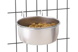 try this wall mounted dog bowl holder