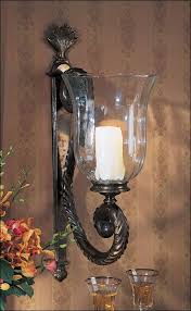 Large Candle Sconce And Large Hurricane