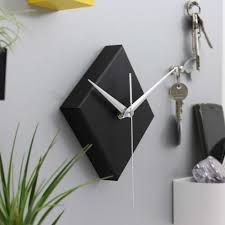 Square Magnetic Clock Matt Black