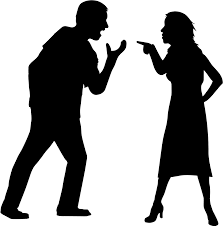 Silhueta de um casal brigando - Páginal Inicial