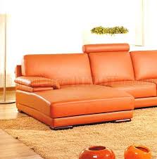 leather modern sectional sofa 2227 orange