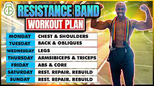 week workout plan with resistance band