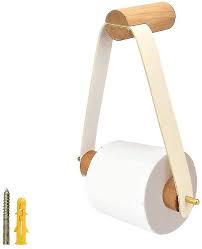 Wall Mounted Wooden Toilet Paper Holder