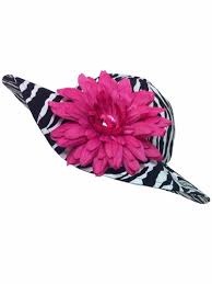 Flap Happy Zebra Floppy Hat W Removable Flower