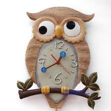 Stunning Owl Swing Wall Clock Mute