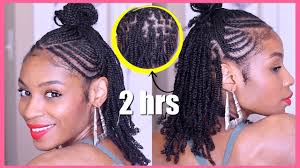 Take one side and go underneath the middle section, do the same the opposite way, and repeat that process. 3 Box Braids Style Tutorials You Can Do Without Extensions Naturally You Magazine