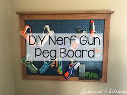 We did fast forward through some parts with music. Diy Nerf Gun Peg Board Organizer Gathered In The Kitchen