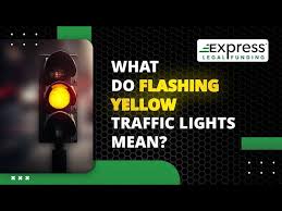 flashing red or yellow lights and right