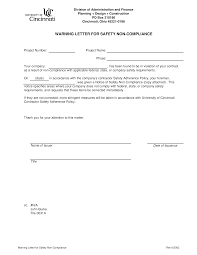 Safety Violation Warning Letter Templates At