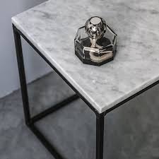Marble Side Table Bianco Carrara
