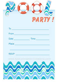 Swimming Party Invitations Templates Free Rome Fontanacountryinn Com