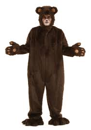 deluxe furry brown bear costume