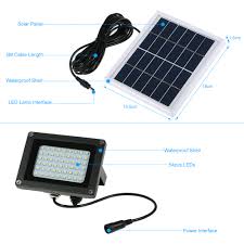 Us 20 7 31 Off Solar Powered Floodlight Smart Remote Control 54 Led Solar Lights Ip65 Waterproof Outdoor Security Lights For Home Garden Lawn In