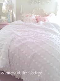 White Popcorn Chenille Bedspread Fluffy