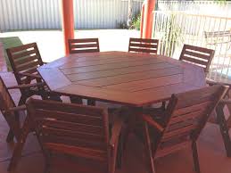6 And 8 Seater Outdoor Jarrah Settings