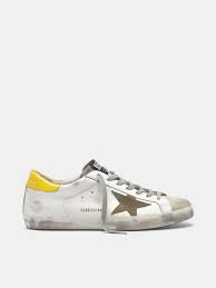 Great news!!!you're in the right place for golden goose superstar. Super Star Sneakers In Leather With Suede Star And Yellow Heel Tab Golden Goose