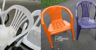 spray paint plastic chairs