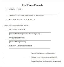 Event Proposal Samples Under Fontanacountryinn Com