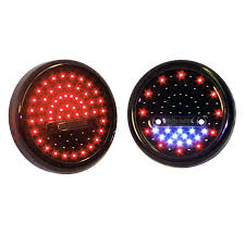 Jeep Tj Led Tail Lights 5 Inch Round Red White Pair Litedot Offroadonly Offroadonly