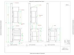cad detail drawing of kitchen cabinets