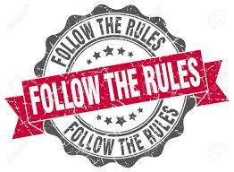 Follow The Rules Stamp. Sign. Seal Royalty Free SVG, Cliparts, Vectors, And  Stock Illustration. Image 67772357.