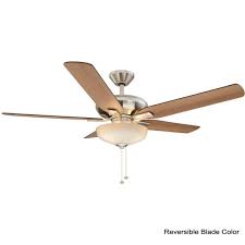 Install downrod 1:50 step 4: Hampton Bay Holly Springs 52 In Led Indoor Brushed Nickel Ceiling Fan With Light Kit 57269 The Home Depot