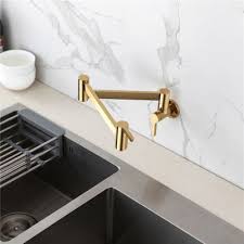 Gold Wall Mounted Folding Water Faucets