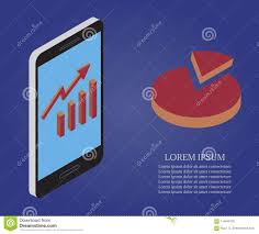 Growth Chart Smartphone 2 Stock Vector Illustration Of