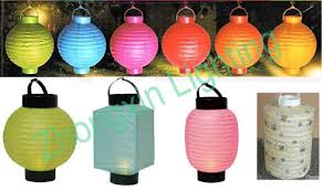 8 Rice Paper Battery Operated Lantern