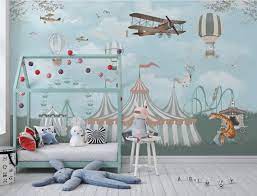 Circus Nursery Wallpaper Customizable