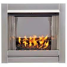 stainless outdoor gas fireplace insert