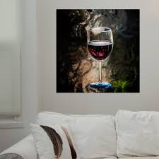 Drink Me Wine Glass Stylized Print High