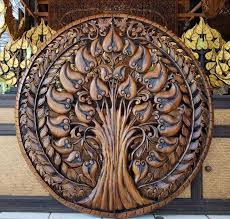 Carved Wood Tree Bodhi Tree Of Life