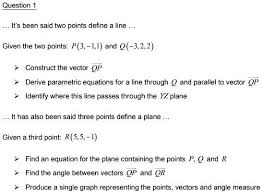 Vector Qp Derive Parametric Equations
