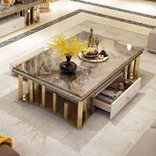 Living Room Table Marble Coffee Table