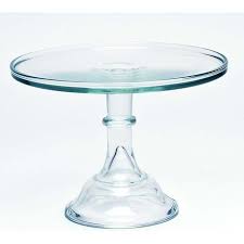 Crystal Clear Glass Cake Pedestal Stand