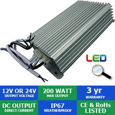 12vdc Or 24vdc Low Voltage 200 Watt Max Outdoor Rated Electronic Led Transformer