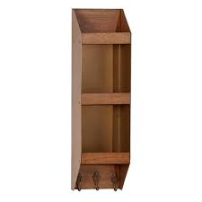 Litton Lane Brown 3 Shelves Wood Wall
