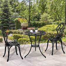 Outsunny Black Cast Aluminum Outdoor