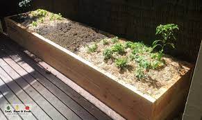 A Long Narrow Cypress Garden Bed Ready