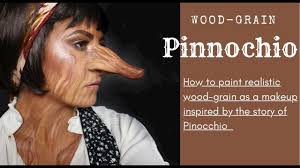 wood grain pinnochio inspired makeup