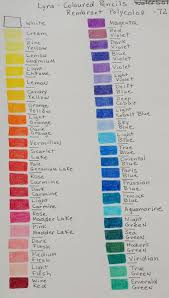 Lyra Polycolor Pencils Color Charts Wetcanvas In 2019