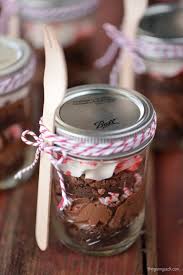 peppermint brownies in a jar the