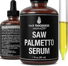 Saw palmetto benefits have the power to stop the conversion of testosterone into dht, making it beneficial for hair growth. Organic Saw Palmetto Oil Serum Stop Hair Loss Now By Hair Thickness Maximizer Best Treatment For Hair Thinning Hair Thickening Oils With Organic Pumpkin Seed Oil Moringa Oil Baobab Liquid 1 Oz