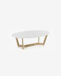 Wave Solid Ash Wood Side Table With A