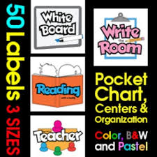 Labels For Centers Pocket Chart And Classroom Organization
