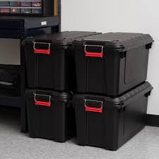 Alibaba.com offers 290 heavy duty storage containers waterproof products. Iris Sia 760d Blk Blk Red 4 Piece Weather Resistant Heavy Duty Storage Tote 21 8 Gallon Black Mimbarschool Com Ng
