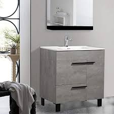 Types and styles of bathroom vanities. Amazon Com Tona 36 Bathroom Vanity With Sink Combo Glossy White Modern Design Bathroom Vanities Set With Double Doors One Drawer And Integrated Basin Gill 36 Kitchen Dining