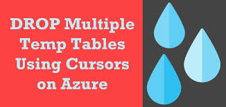 sql server drop multiple temp tables