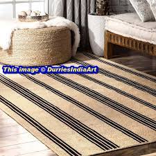 black strip scandinavian rug pattern